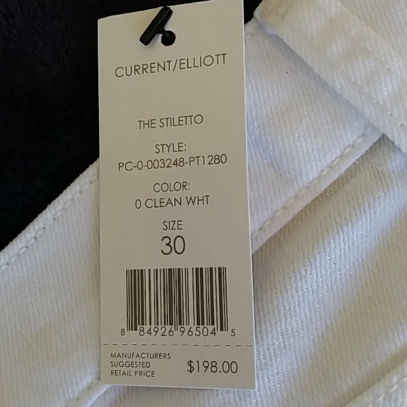 SOLD!!!Current Elliott white skinny jeans - Picture 8 of 12